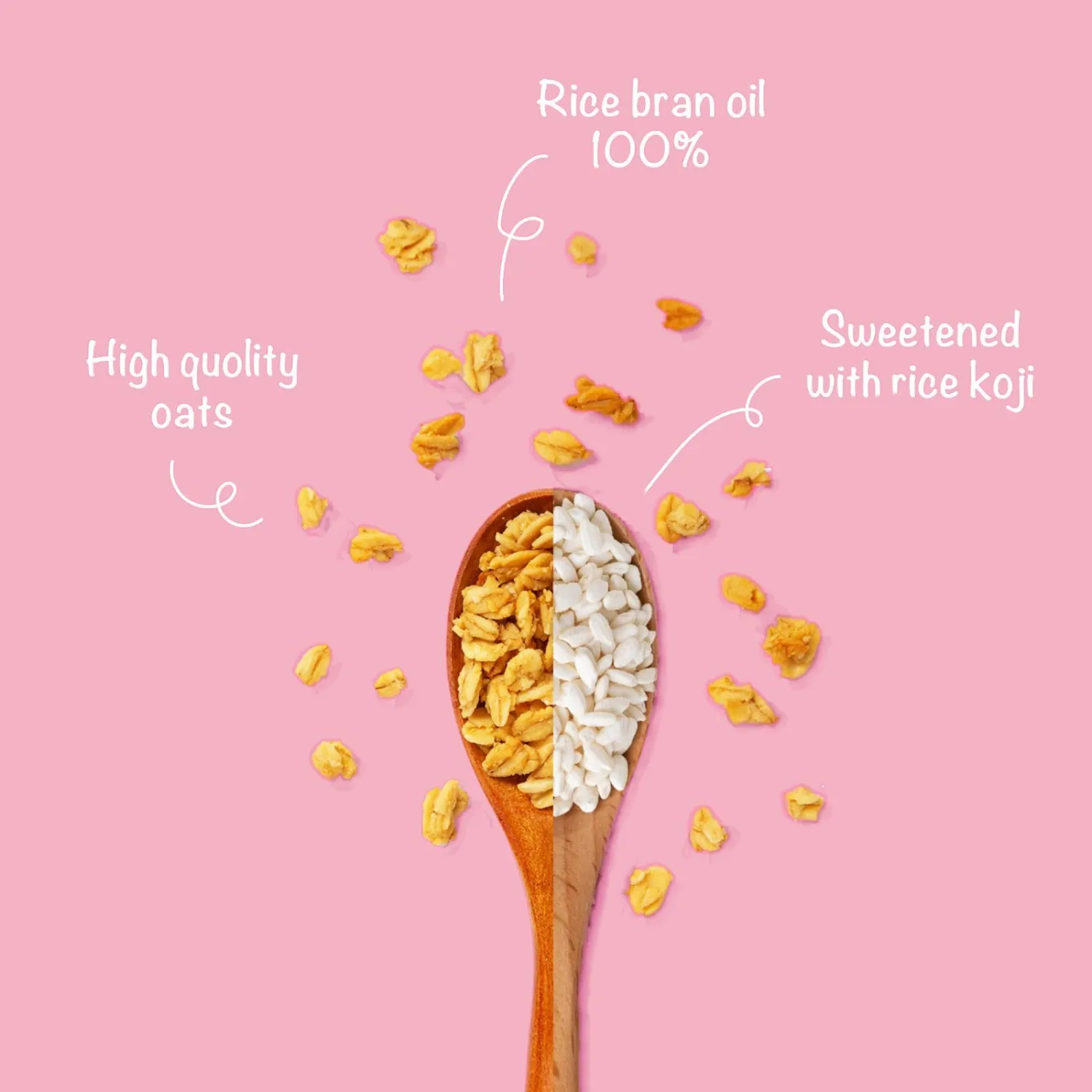 Low Glycemic Koji Granola – Original | Prebiotic Superfood Cereal Snack | Vegan, Gluten-Free, No Sugar Added | Naturally Sweetened with Fermented Rice Koji | Gut-Friendly, Made in Japan (7oz)