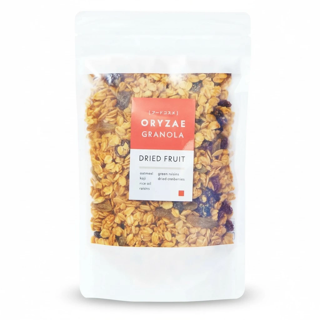 Low Glycemic Koji Granola – Dried Fruit Mix | Prebiotic Superfood Cereal Snack | Vegan, Gluten-Free, No Sugar Added | Naturally Sweetened with Fermented Rice Koji | Gut-Friendly, Made in Japan (7oz)