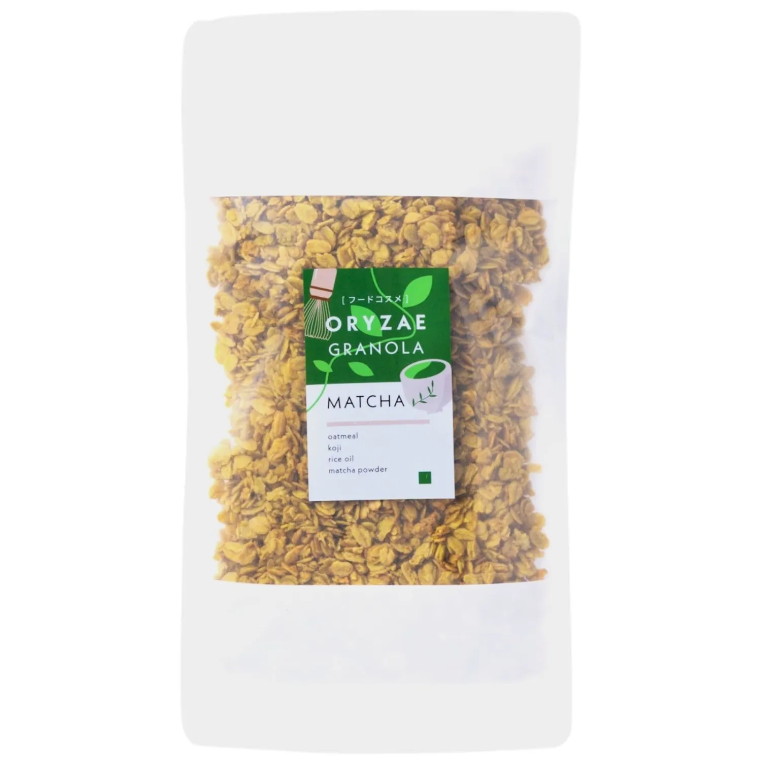 Low Glycemic Koji Granola – Uji Matcha | Prebiotic Superfood Cereal Snack | Vegan, Gluten-Free, No Sugar Added | Naturally Sweetened with Fermented Rice Koji | Gut-Friendly, Made in Japan (7oz)
