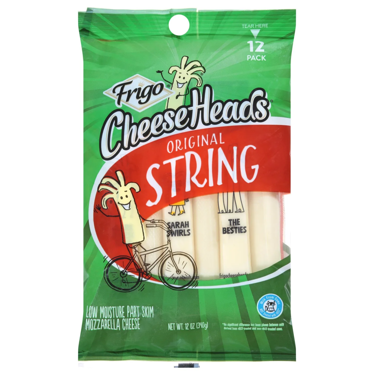Frigo Cheese Heads, String Cheese, 12 Count