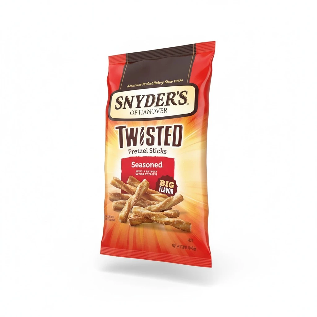 Snyder's of Hanover, Seasoned Twisted Pretzel Sticks, 12 Oz Bag (Pack of 3)