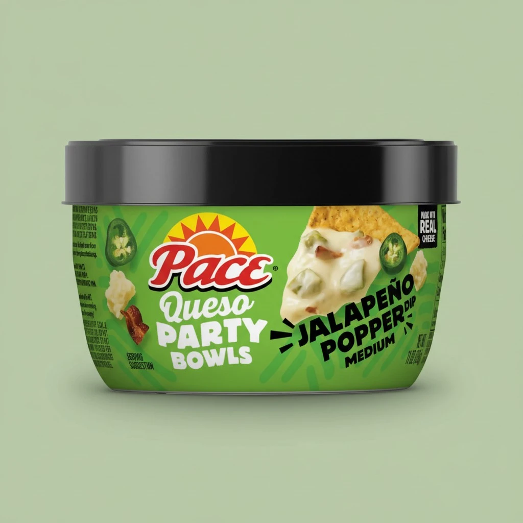 Pace Jalapeno Popper Dip, Cheese Dip, 11 oz Microwavable Bowl
