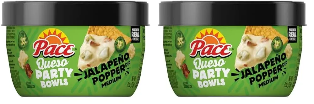 Pace Jalapeno Popper Dip, 11 oz Microwavable Bowl (Pack of 2)