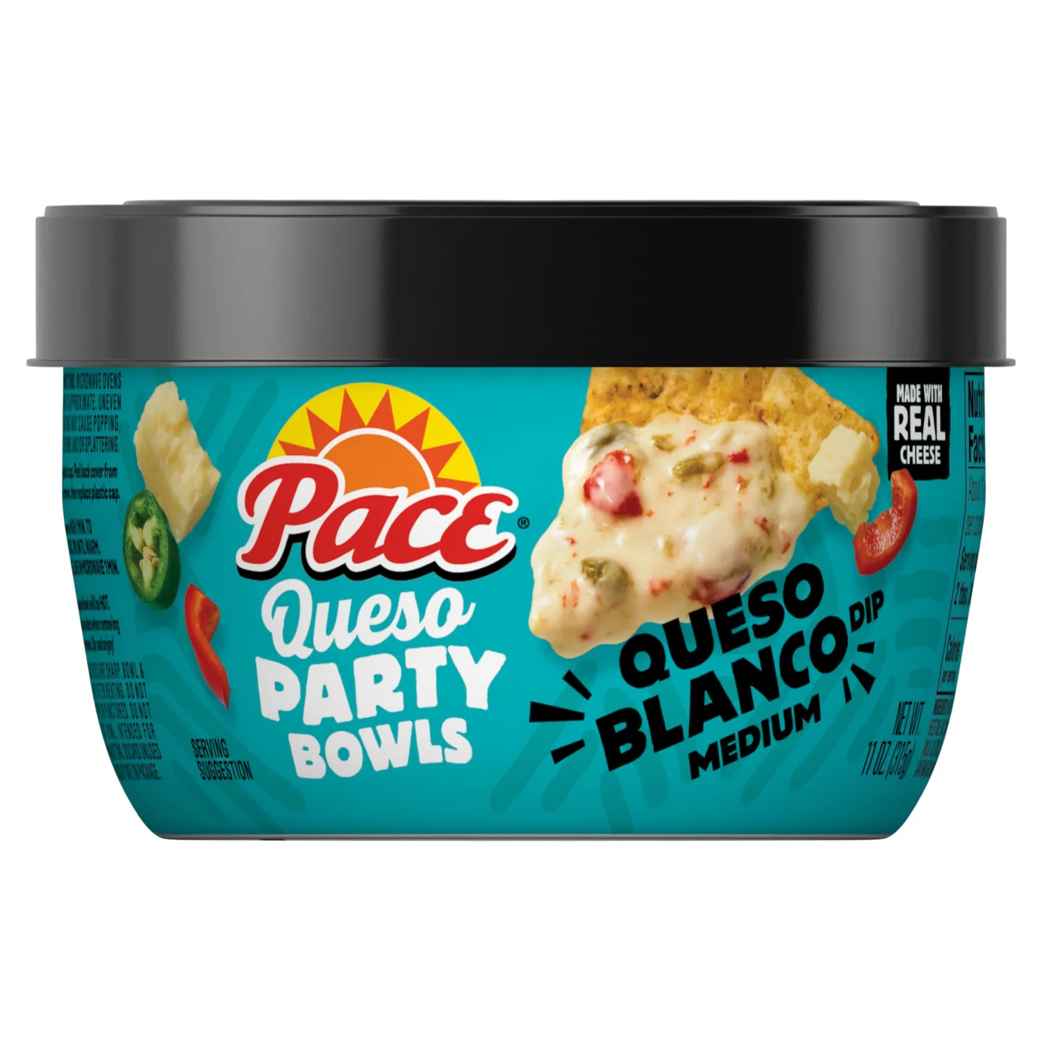 Pace Queso Blanco Dip, Cheese Dip, 11 oz Microwavable Bowl