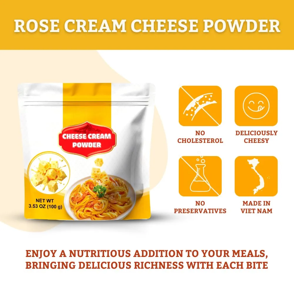 SOONICORN Rose Cream Cheese, 3.5 Ounce (Pack of 2) – Versatile Seasoning for Delicious Pasta and Spaghetti Dishes, Perfect for Homemade Mac and Cheese and Ideal for Camping and Outdoor Cooking