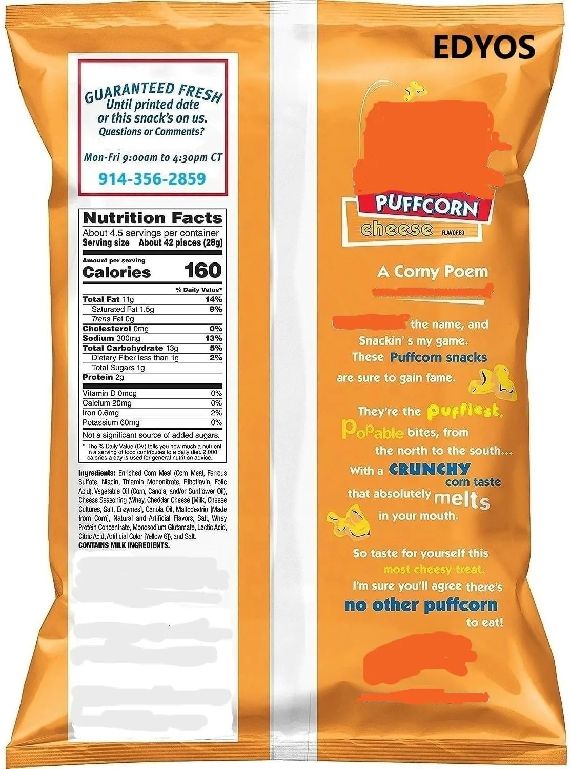Cheese Puffcorn 4.25 oz. (2 Pack)