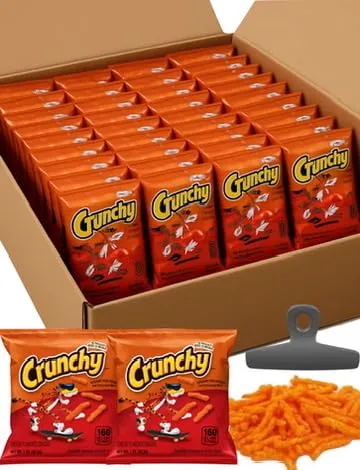 Cheese Puffs Snacks, Crunchy Cheese Flavor, 1 Ounce each Bag - 25 Bags