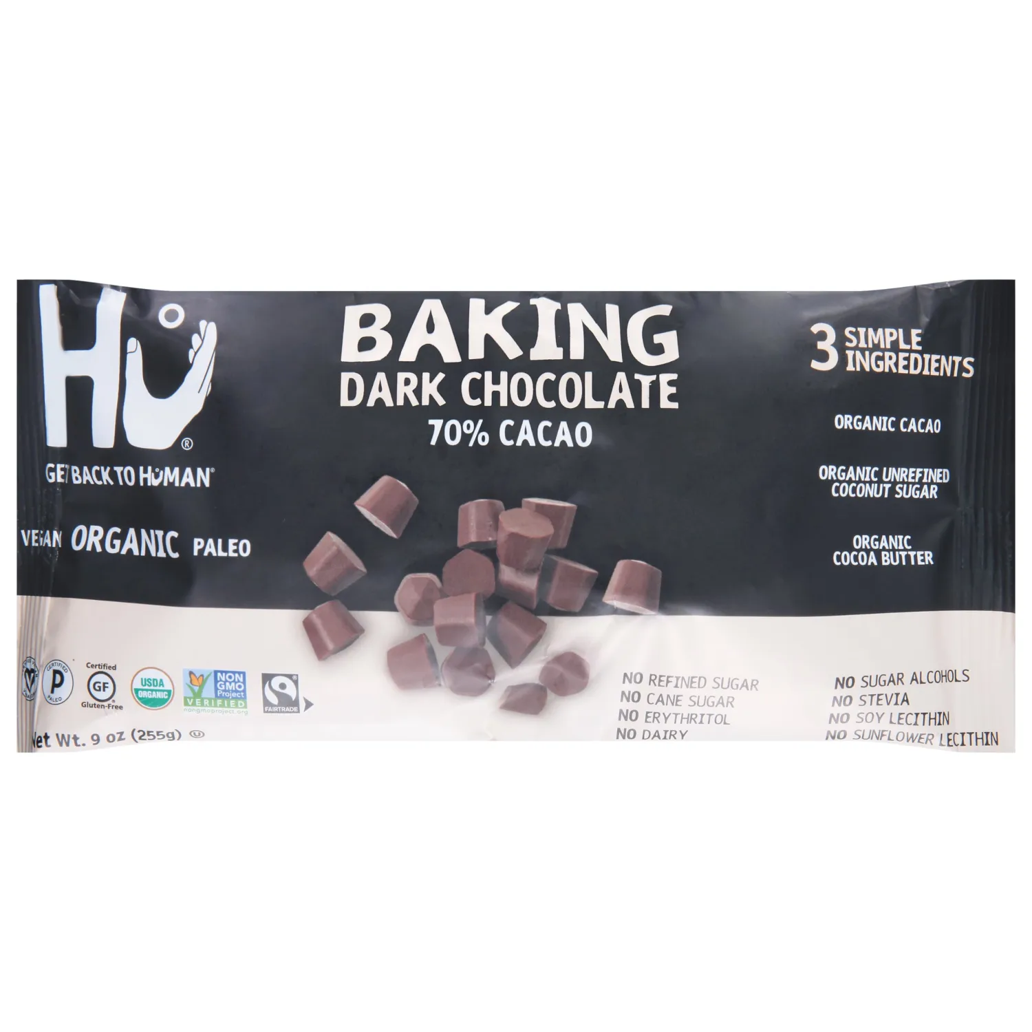 Hu Choc Dark Baking Chips 9 OZ