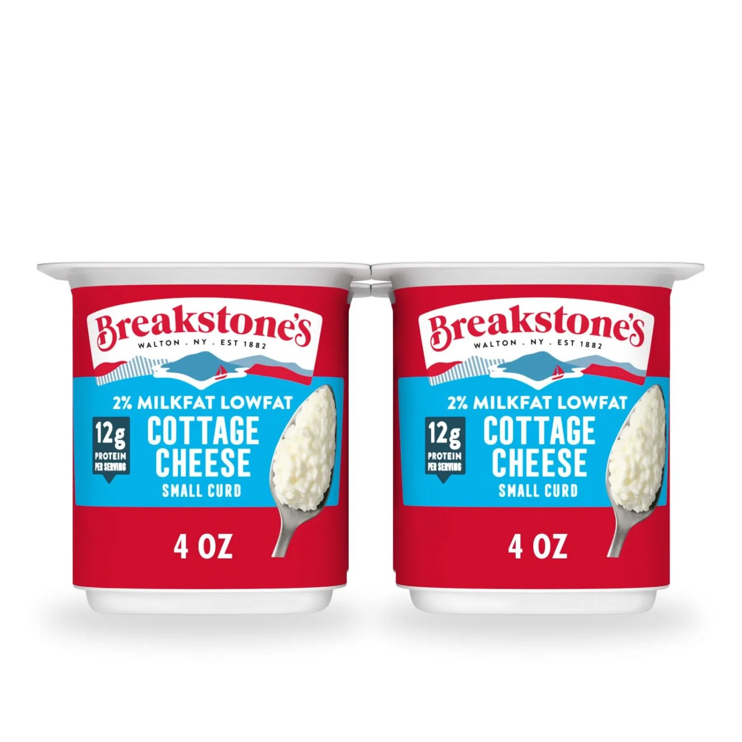 Breakstone's Small Curd 2% Milkfat Min. Cottage Cheese 16 oz. (4-4 oz Cups)