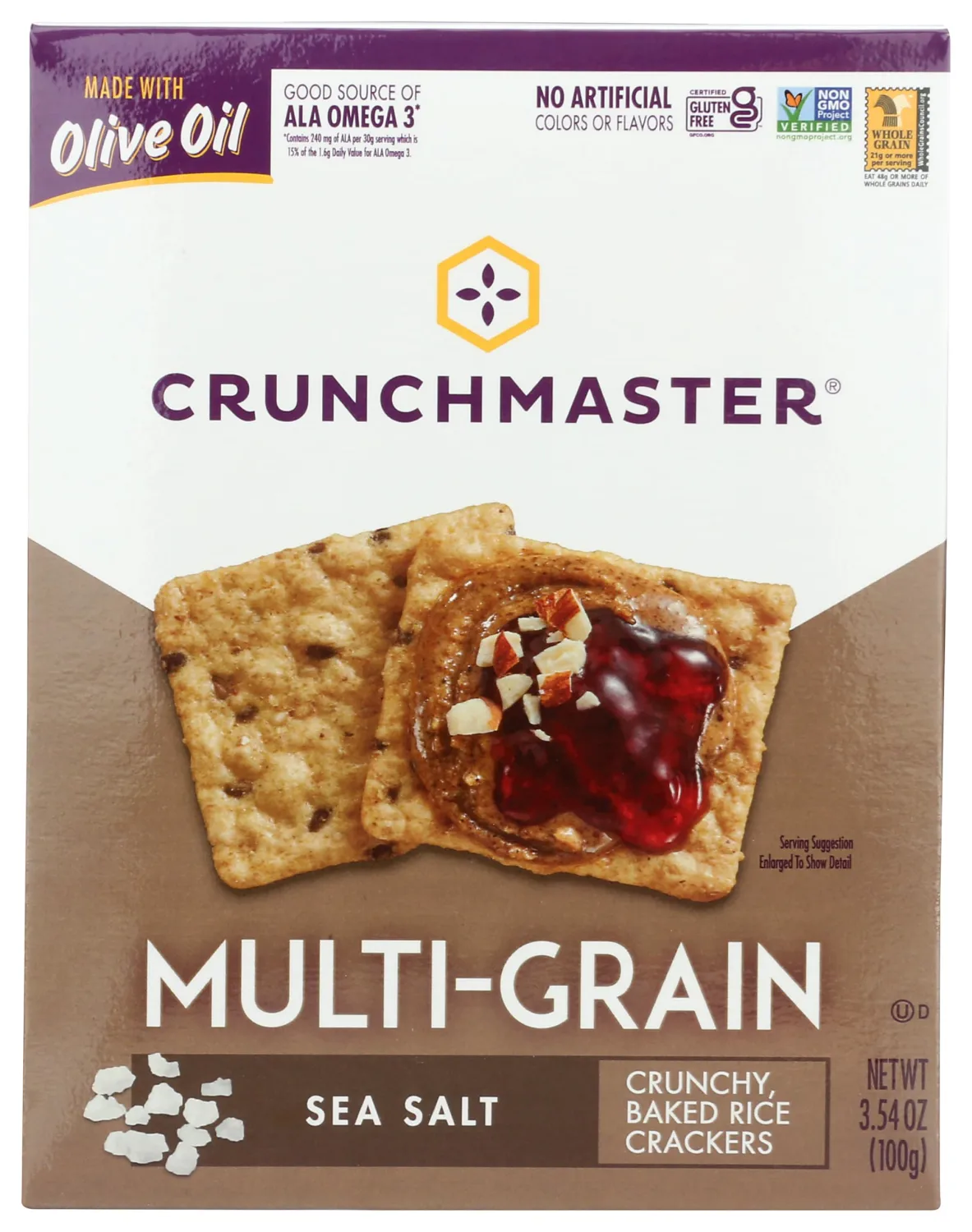 CRUNCHMASTER Sea Salt Multi-Grain Crackers, 3.54 OZ