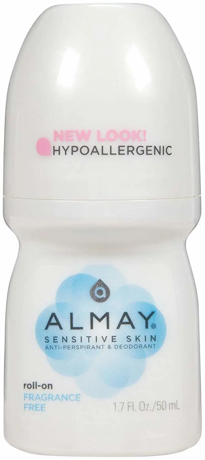 ALMAY Anti-Perspirant & Deodorant Sensitive Skin Roll-On, 1.7 Oz (Pack of 2)