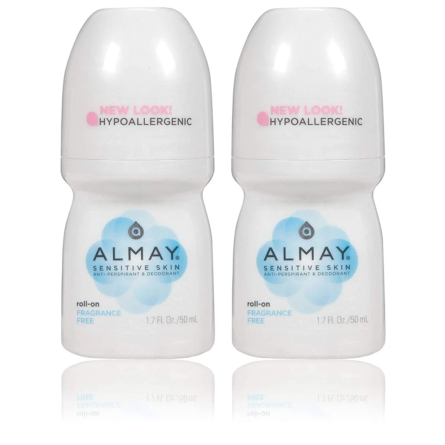 ALMAY Anti-Perspirant & Deodorant Sensitive Skin Roll-On, 1.7 Oz (Pack of 2)