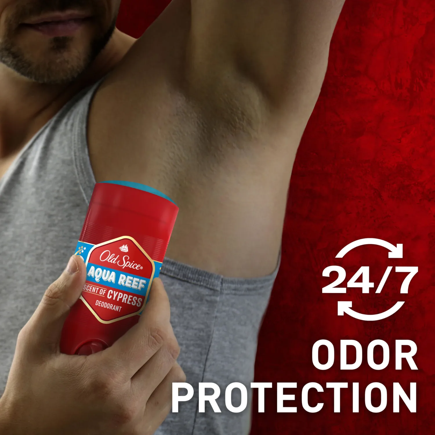 Old Spice Aluminum Free Deodorant for Men, 24/7 Odor Protection, 24/7 Freshness & Lasting Scent, Aqua Reef with Cypress Scent, 3.0 oz (Pack of 2)
