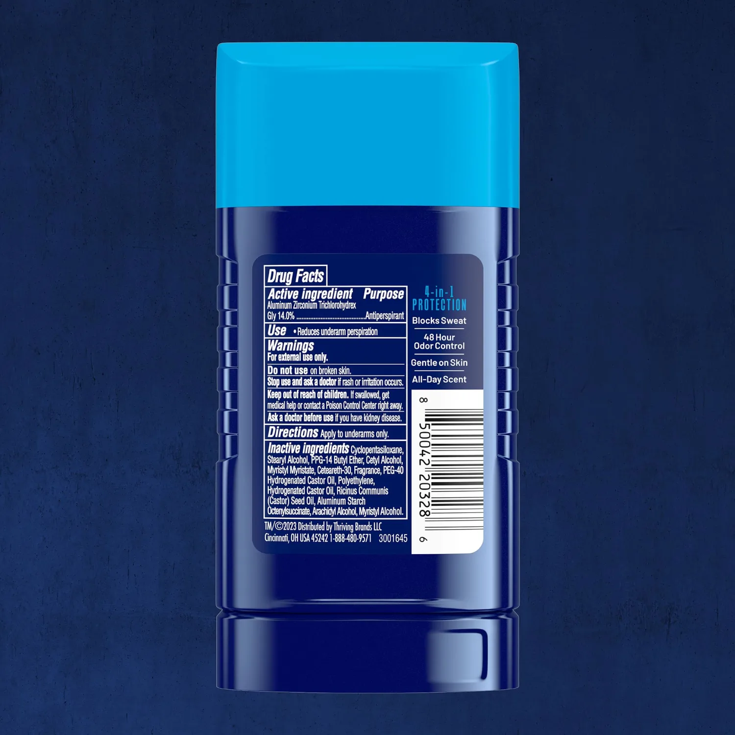 Right Guard Sport Invisible Solid Antiperspirant & Deodorant, 4-in-1 Protection for Men, 48-Hour Odor Control, Fresh Scent, 2.6 oz. (6 count)