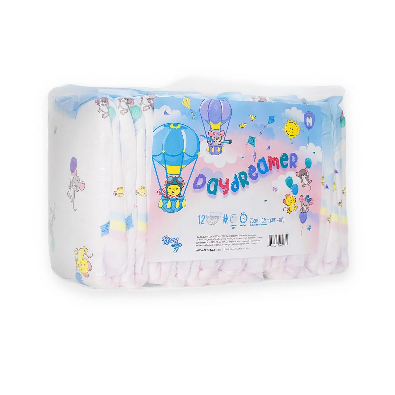 Rearz - Daydreamer - Adult MEGA 11L Adult Diapers - (12 Pack) (Small)
