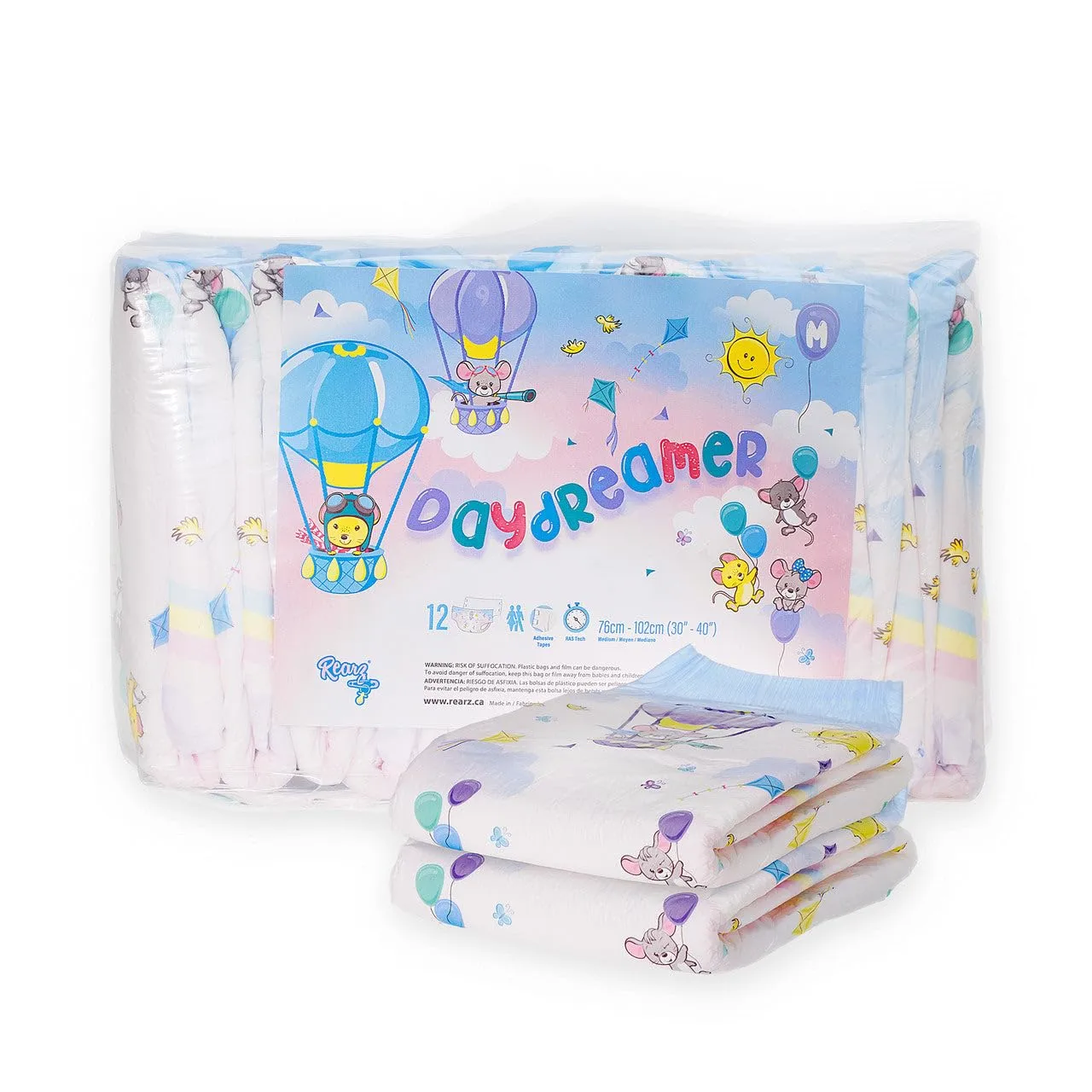 Rearz - Daydreamer - Adult MEGA 11L Adult Diapers - (12 Pack) (Small)
