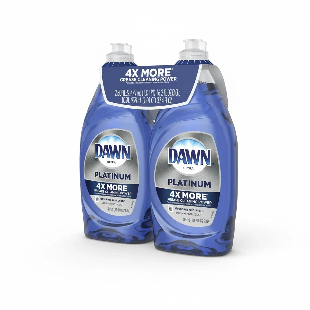 Dawn Platinum Dishwashing Liquid Dish Soap, Refreshing Rain, 16.2 Fl Oz (Pack of 2)