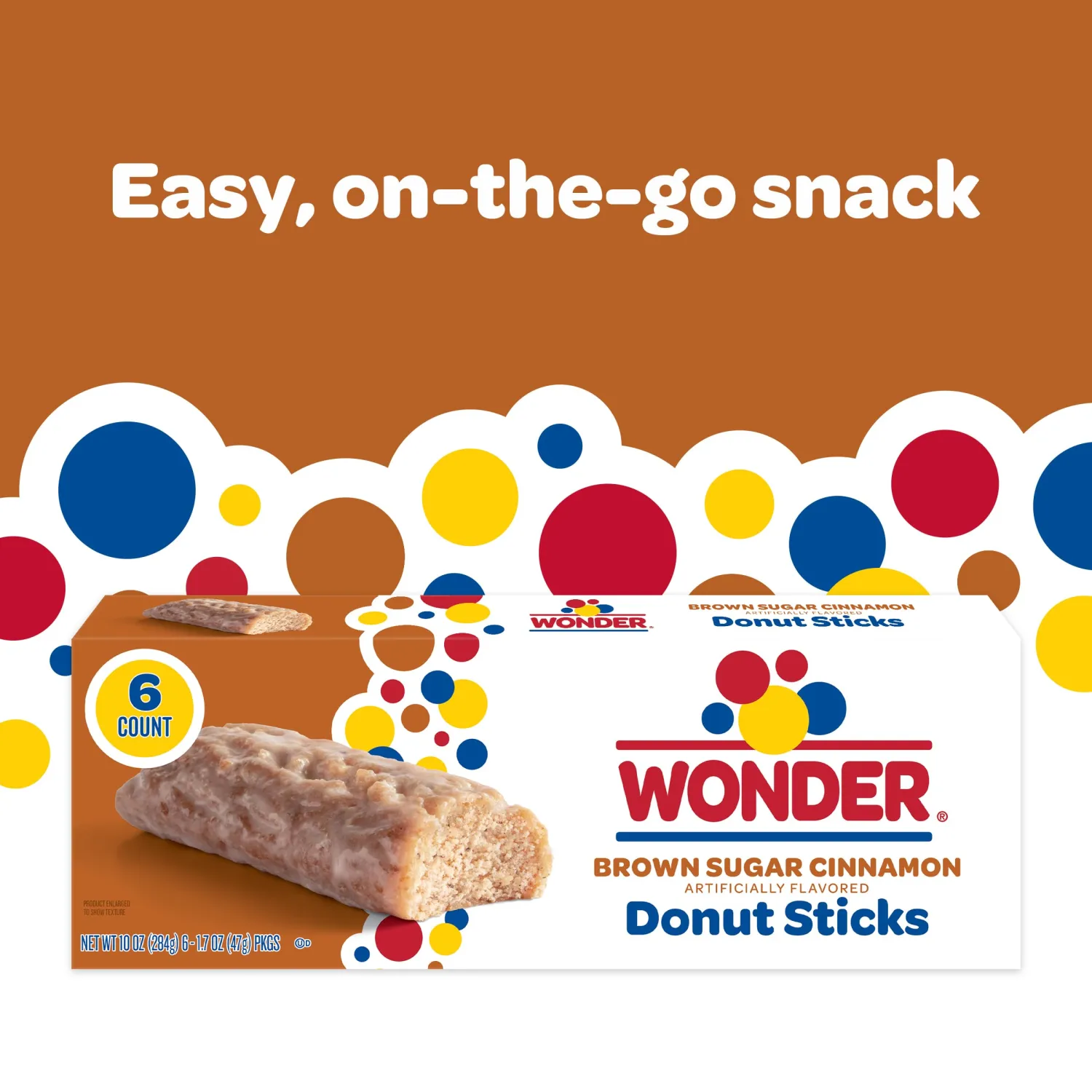 Wonder 6ct Brown Sugar Cinnamon Donut Sticks 10oz Multipack