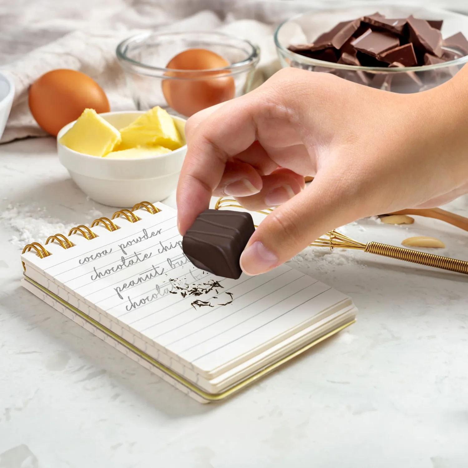 Genuine Fred Sweet Mistakes Chocolate Erasers, Set of 4, Scented, Fun for School, Home, or Office, Fun Valentine's Day Gift