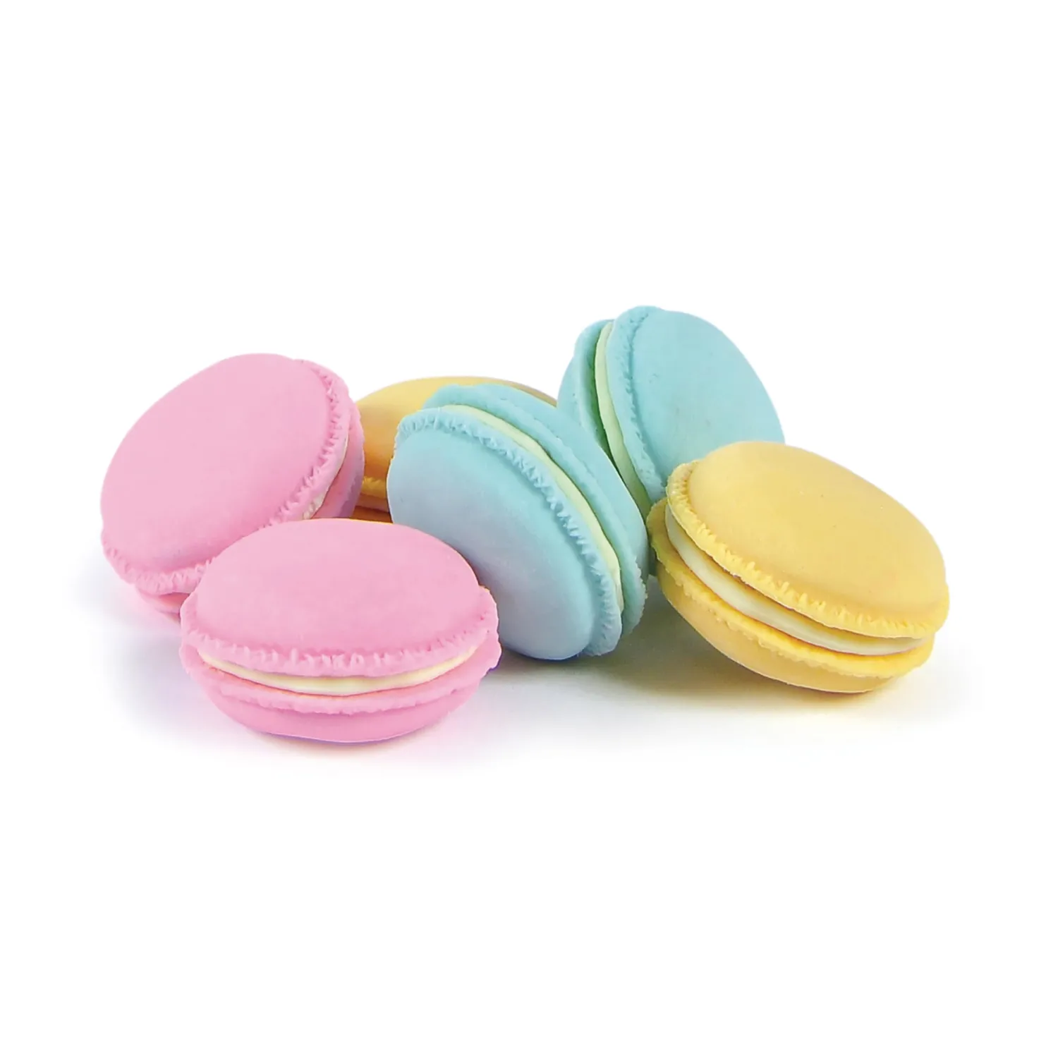 Genuine Fred Sweet Mistakes Macaron Erasers, Set of 6, Scented, Fun for School, Home, or Office