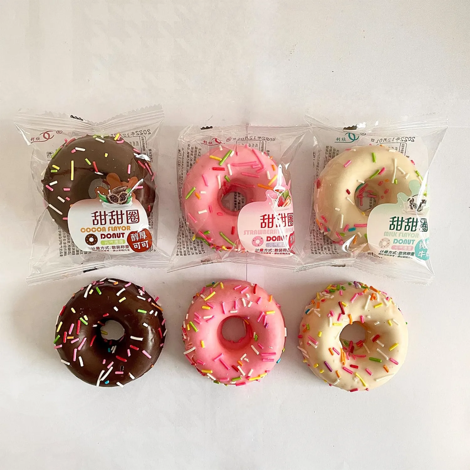 6 PCS Donuts Cake,Baked Snickerdoodle,Chocolate,Milk,Strawberry Flavor,2 of Each Flavor,Instant Desserts,Paired with Coffee, Tea, Hot Chocolate