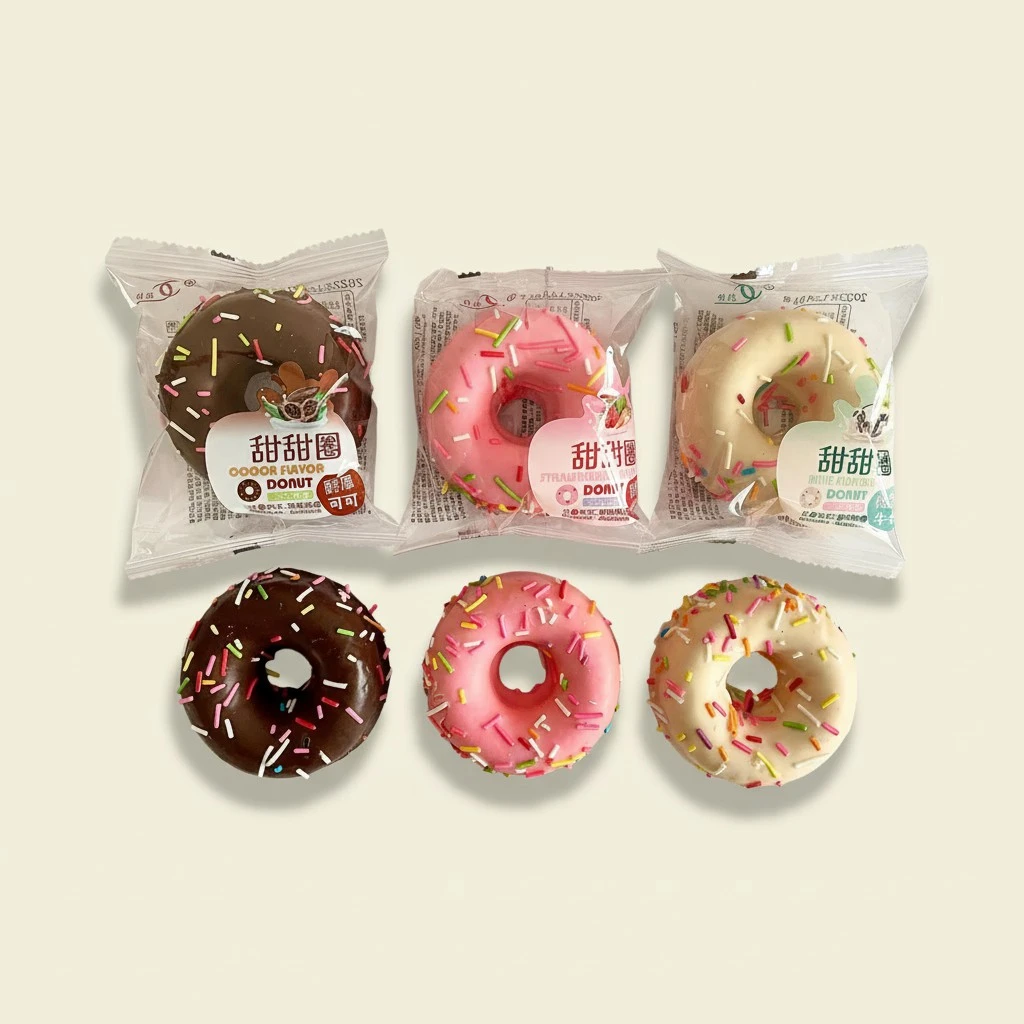 6 PCS Donuts Cake,Baked Snickerdoodle,Chocolate,Milk,Strawberry Flavor,2 of Each Flavor,Instant Desserts,Paired with Coffee, Tea, Hot Chocolate