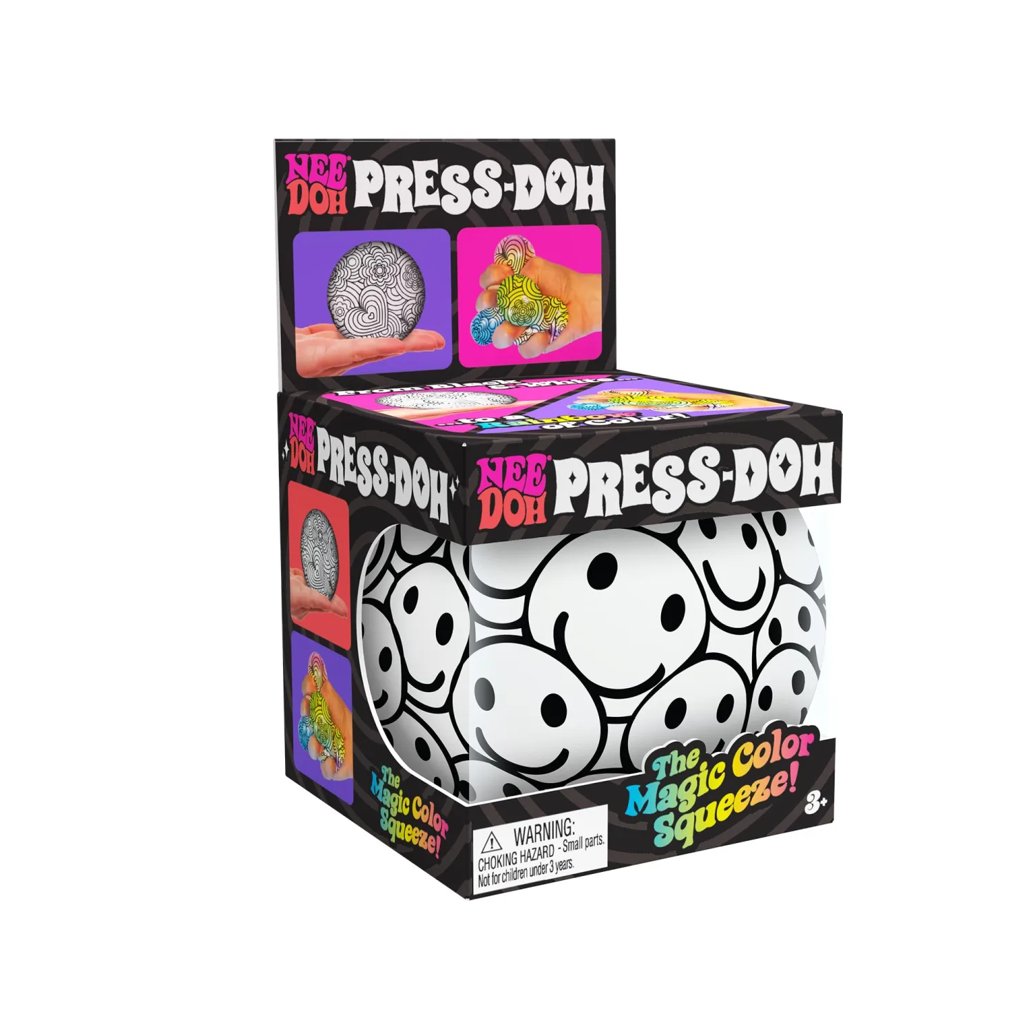 Schylling NeeDoh Press-Doh - Sensory Squeeze Toy - Satisfying Dough Filling - 2.5" Wide - Color May Vary (Pack of 1)