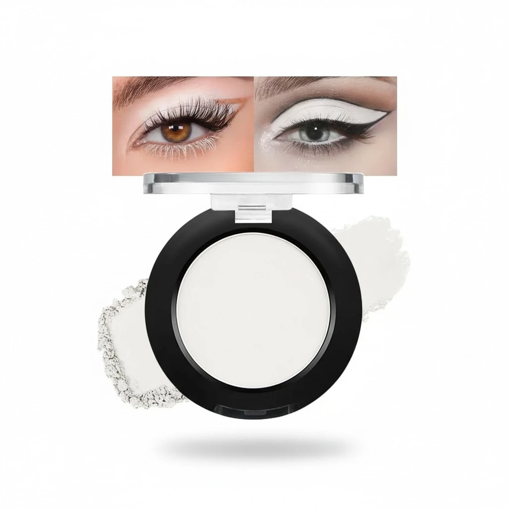 Monochrome Matte Eyeshadow Makeup Palette,Highly Pigmented Moonlight White Eyeshadow Palette,Matte Pressed Powder Eye shadow Makeup,Single Vegan Eye Shadow,Daily Evening Women Girls Eyeshadow Gift 04