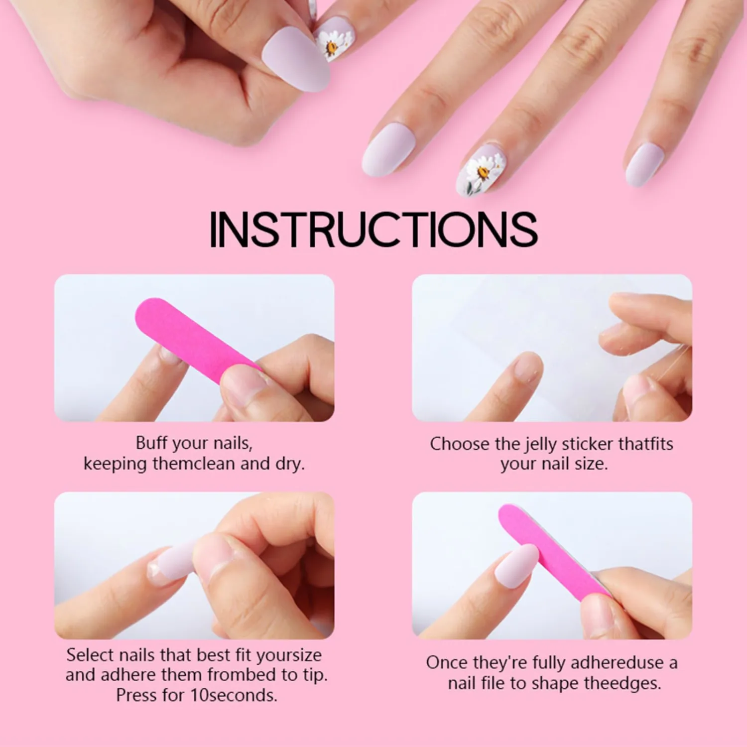 3D Flower Press on Nails Red French Tips Medium Square False Nails Pearls Acrylic Fake Nails Glossy Silver Glitter Stick on Nails Camellia Gel Glue on Nails for Coquette Women Girls 24Pcs