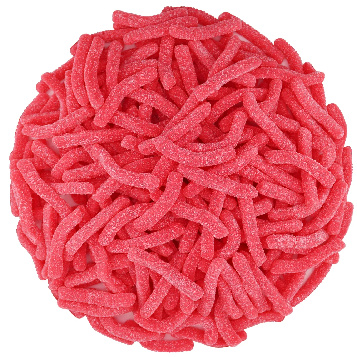FirstChoiceCandy Sweet & Sour Gummy Worms, Multi Flavors and Solid Colors (1 Pound, Sour Red Strawberry)
