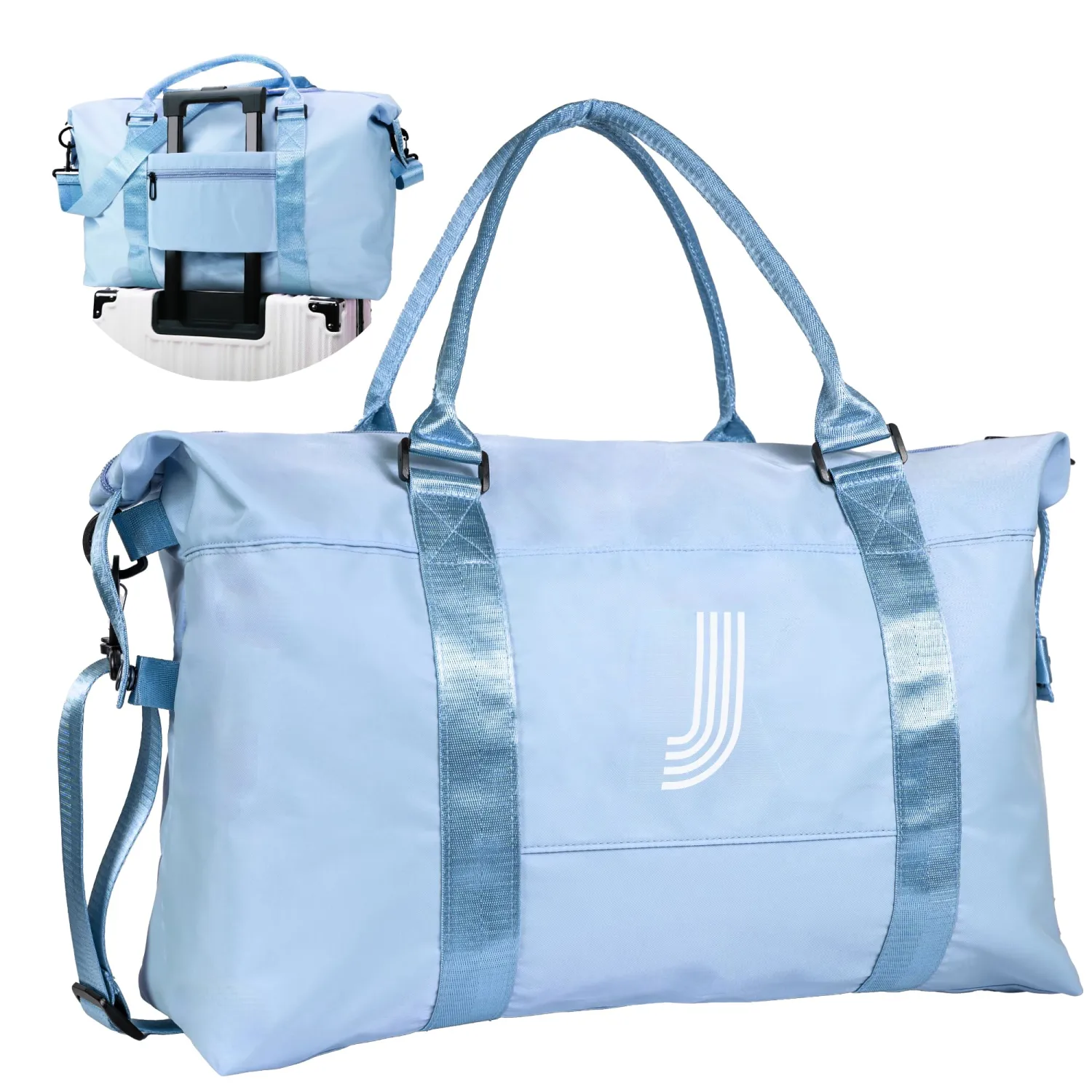 Trending Gifts For Teenage Girl, 7 8 9 10 11 12 13 14 15 16 Year Old Girl Birthday Gifts, Travel Duffel Bag, Gifts For Girls 12-14 Weekender Bag, Overnight Bag Gift Sister Gift (Letter J)