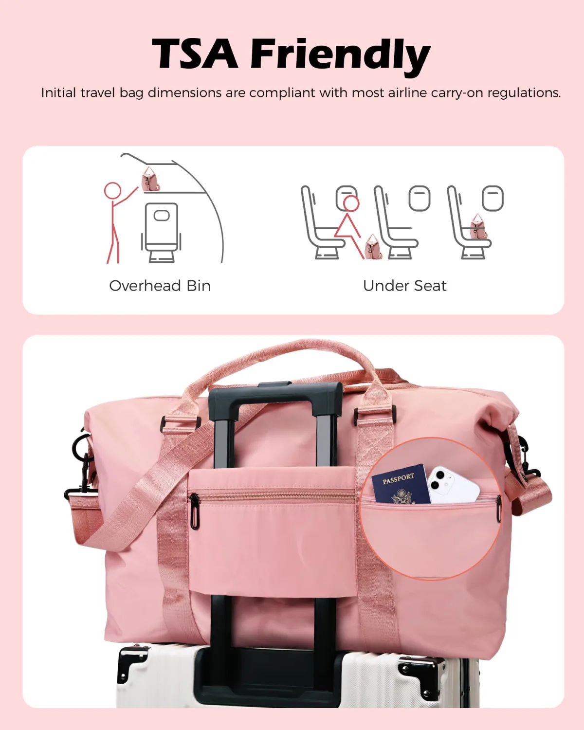 Travel Stuff For Kids Girl, Birthday Gifts for Kid Age 10 11 12 13 14,Travel Duffel Bag, Teen Girl Gifts Trendy Stuff Weekender Bag, Kids Overnight Bag, Teen Gifts, Daughter Gifts (Letter C)
