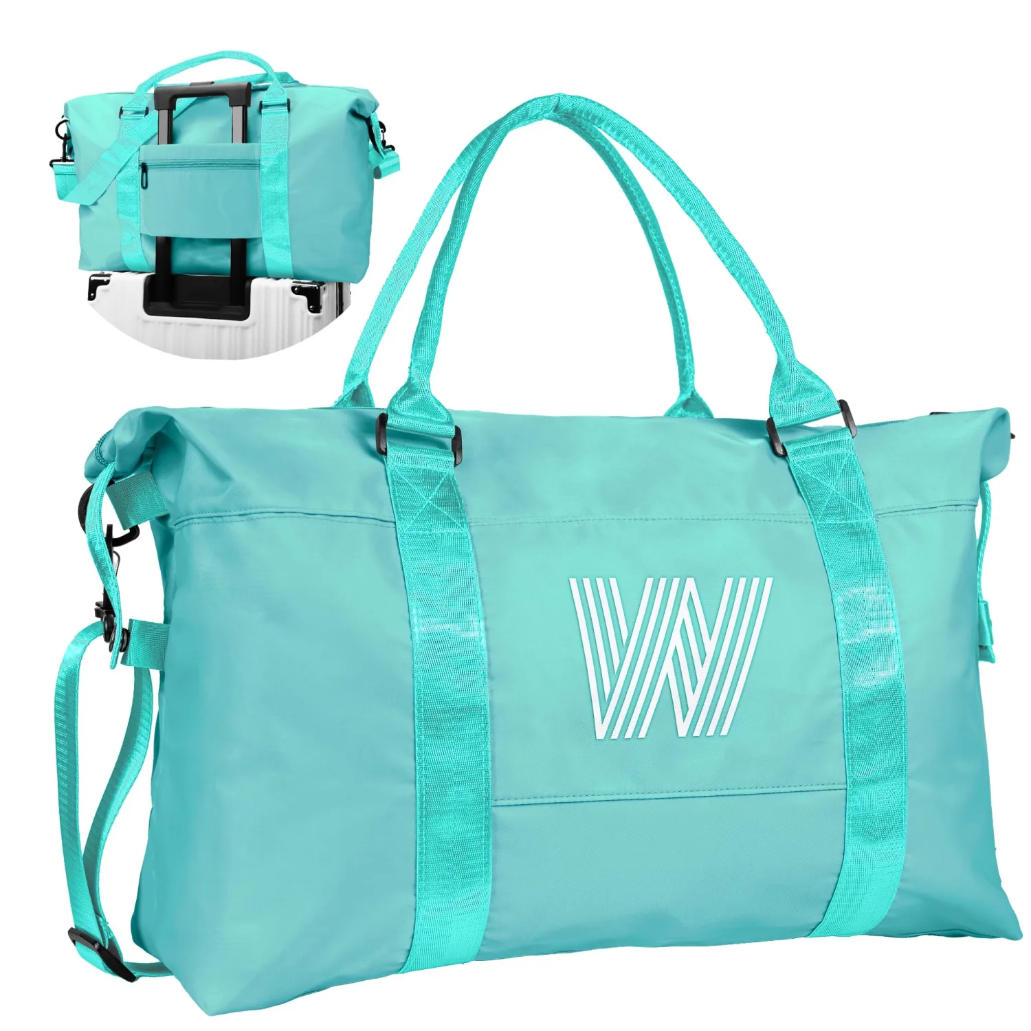 Gifts for Tweens Girl 16-18, Birthday Gift, Initial Travel Bag, Sports Bag, Personalized Weekender Bag, Monogram Overnight Bag Gift for Her (Letter W)