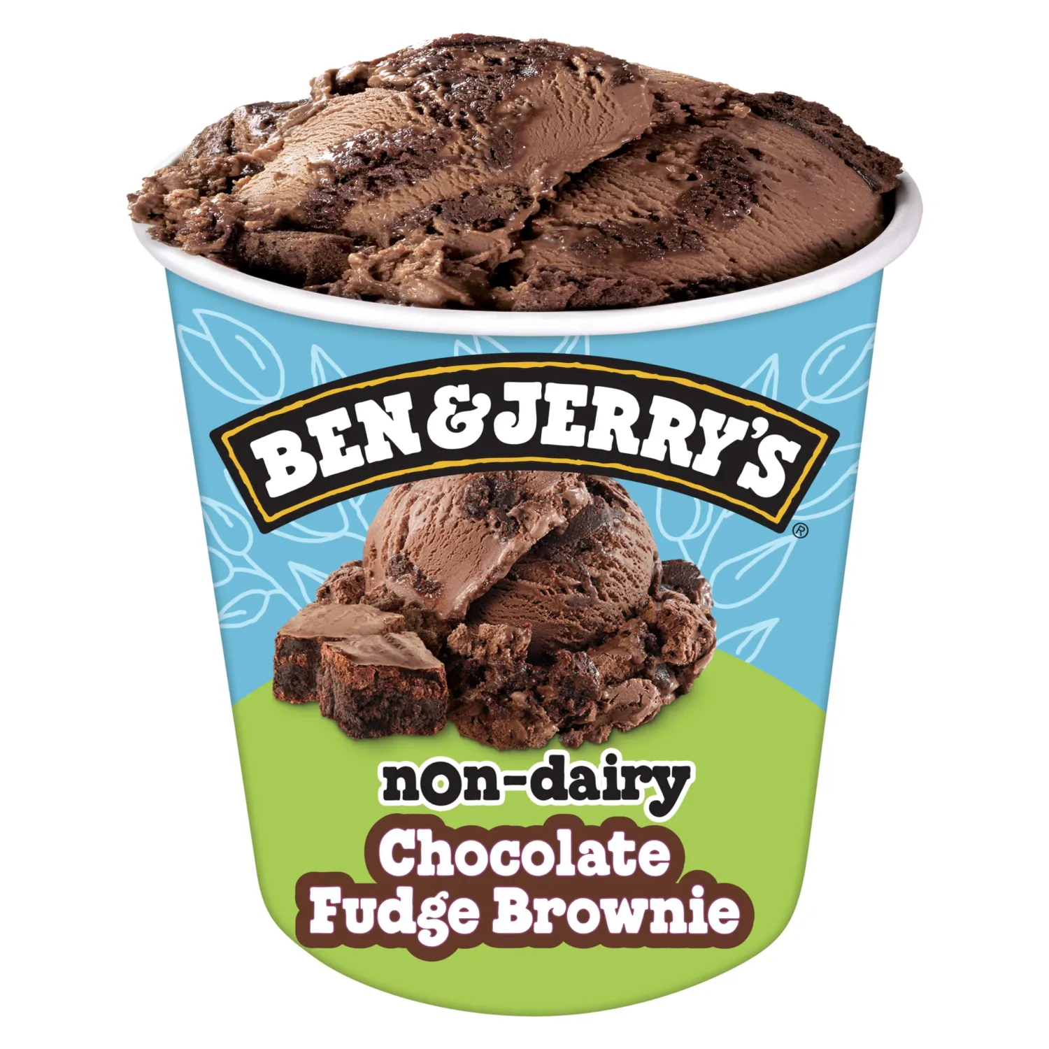 Ben & Jerry's Non-Dairy Chocolate Fudge Brownie Frozen Dessert Certified Vegan Pint 16 oz