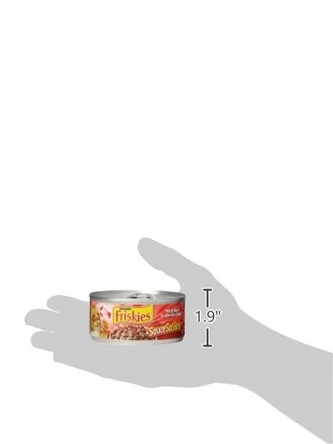 Purina Friskies Extra Gravy Wet Cat Food Chunky With Beef in Savory Gravy - (Pack of 24) 5.5 oz. Cans
