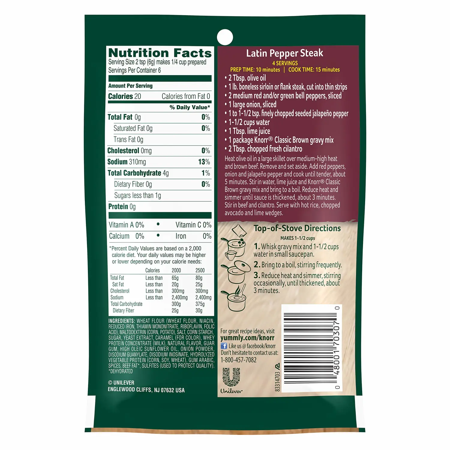Knorr Gravy Mix, Classic Brown, 1.2 oz