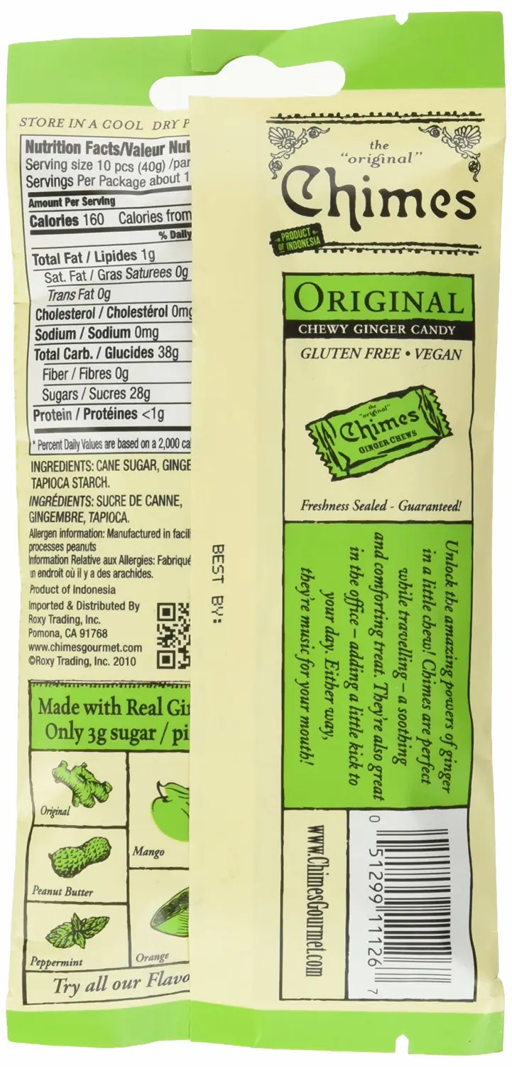 Chimes Original Ginger Chews, 1.5 Ounce (Pack of 1)