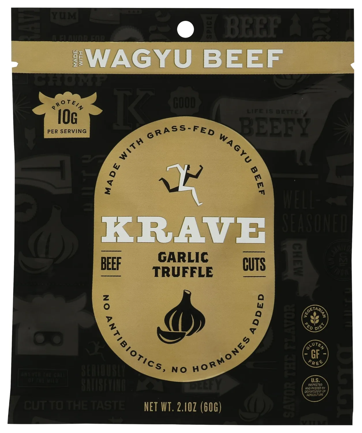 KRAVE JERKY Garlic Truffle Wagyu Beef Jerky, 2.1 OZ