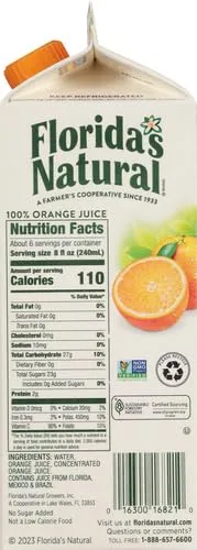 Florida's Natural, Orange Juice Some Pulp, 52 Fl Oz
