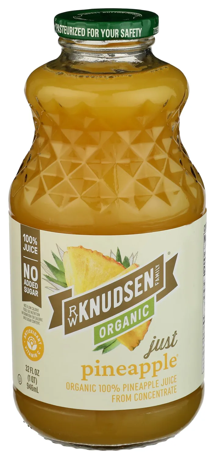 R.W. Knudsen Organic Pineapple Juice, 32 Ounces (Pacakging May Vary)