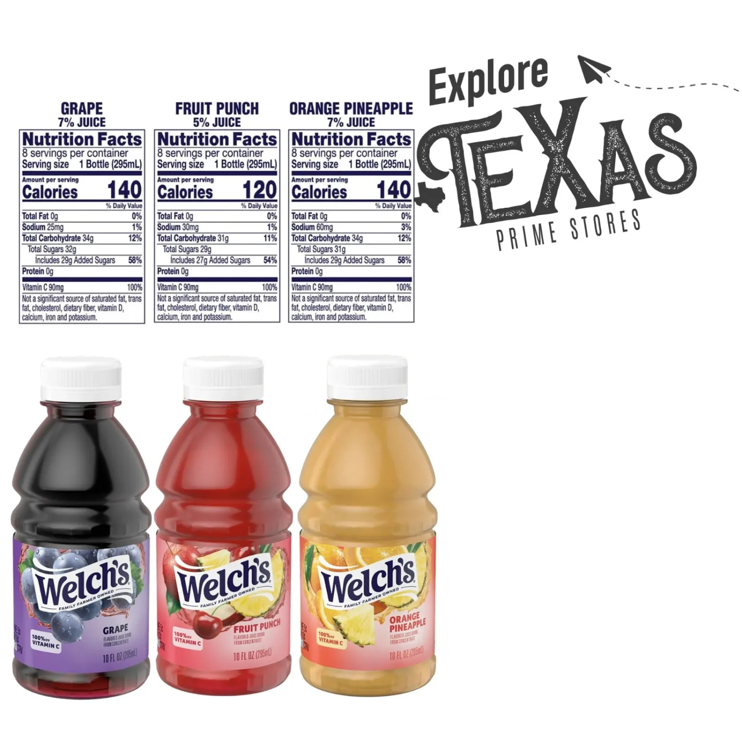 Welch's - Lavinia Essentials Bundle: 24- Pack of Collection Fruit Juice Drink, 10 fl oz On-the-Go Plastic Bottle + 1 Utility Prop.