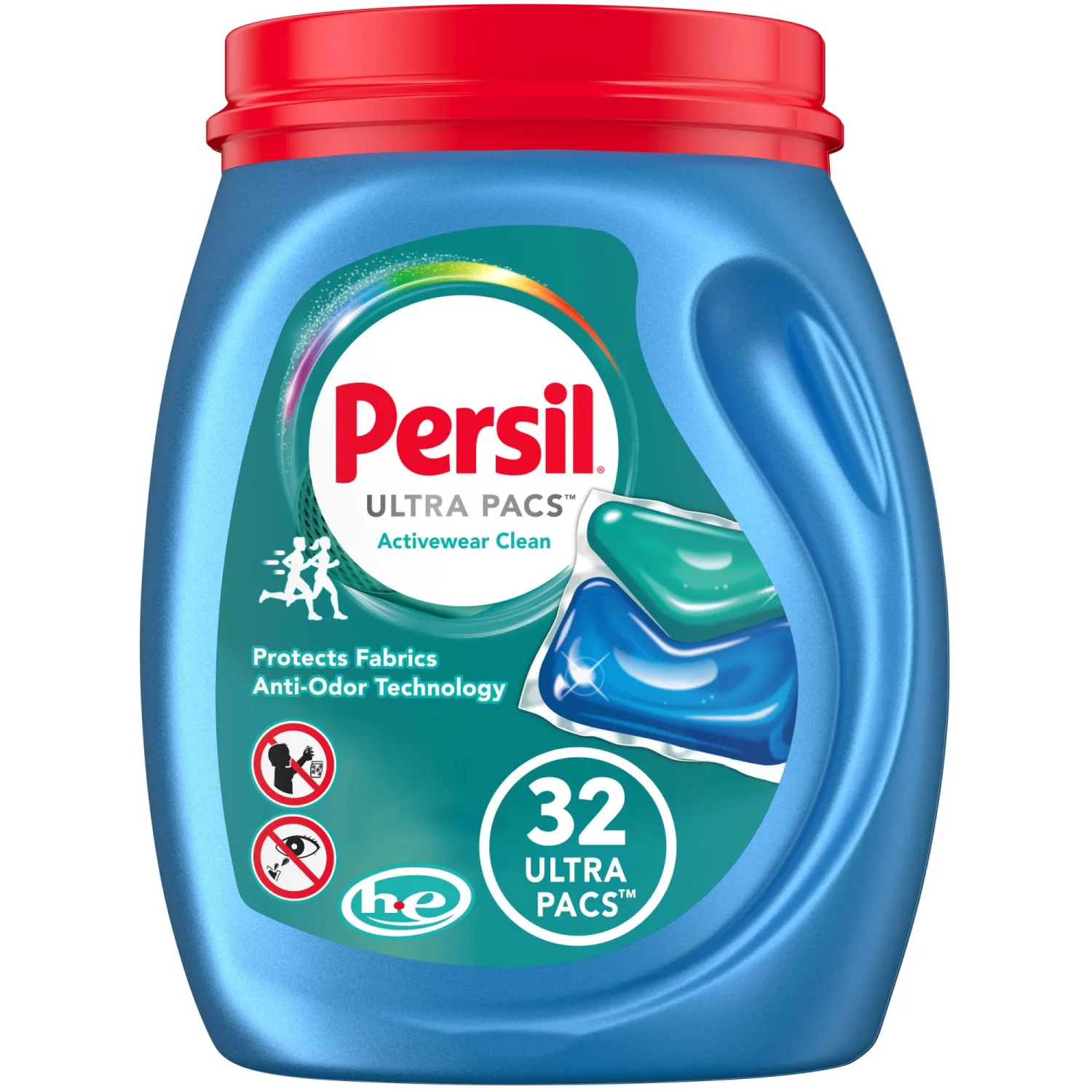Persil Ultra Pacs Activewear Clean Laundry Detergent, 32 count