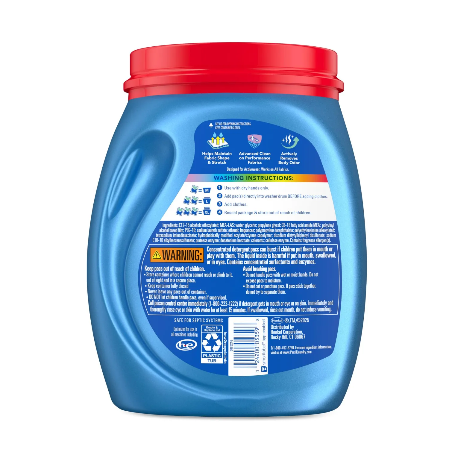 Persil Ultra Pacs Activewear Clean Laundry Detergent, 32 count