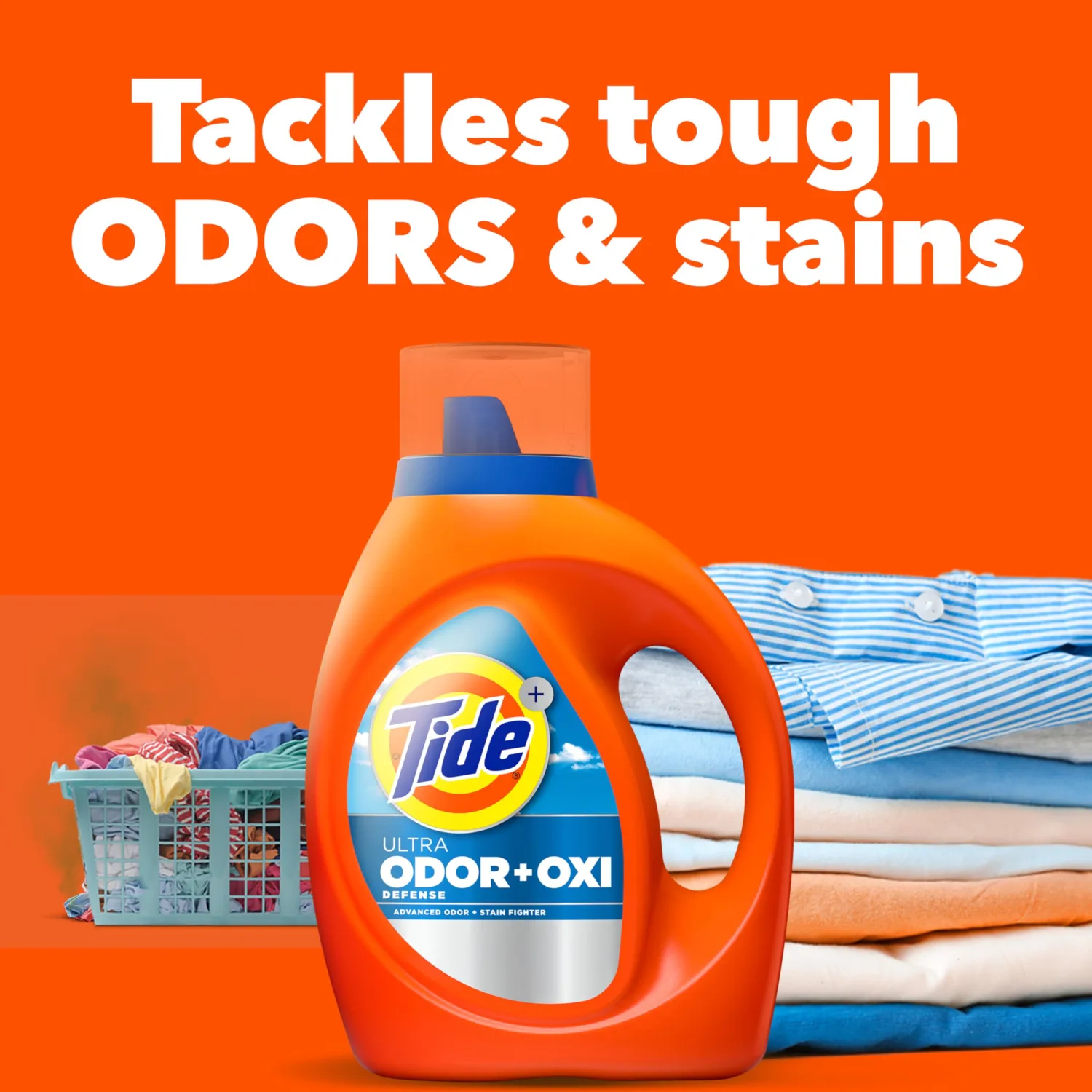 Tide Ultra OXI with Odor Eliminators Liquid Laundry Detergent For Visible and Invisible Dirt 94 Loads, 132 fl oz (Packaging May Vary)