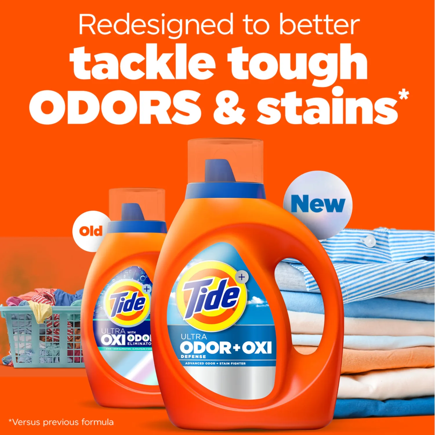 Tide Ultra OXI with Odor Eliminators Liquid Laundry Detergent For Visible and Invisible Dirt 94 Loads, 132 fl oz (Packaging May Vary)