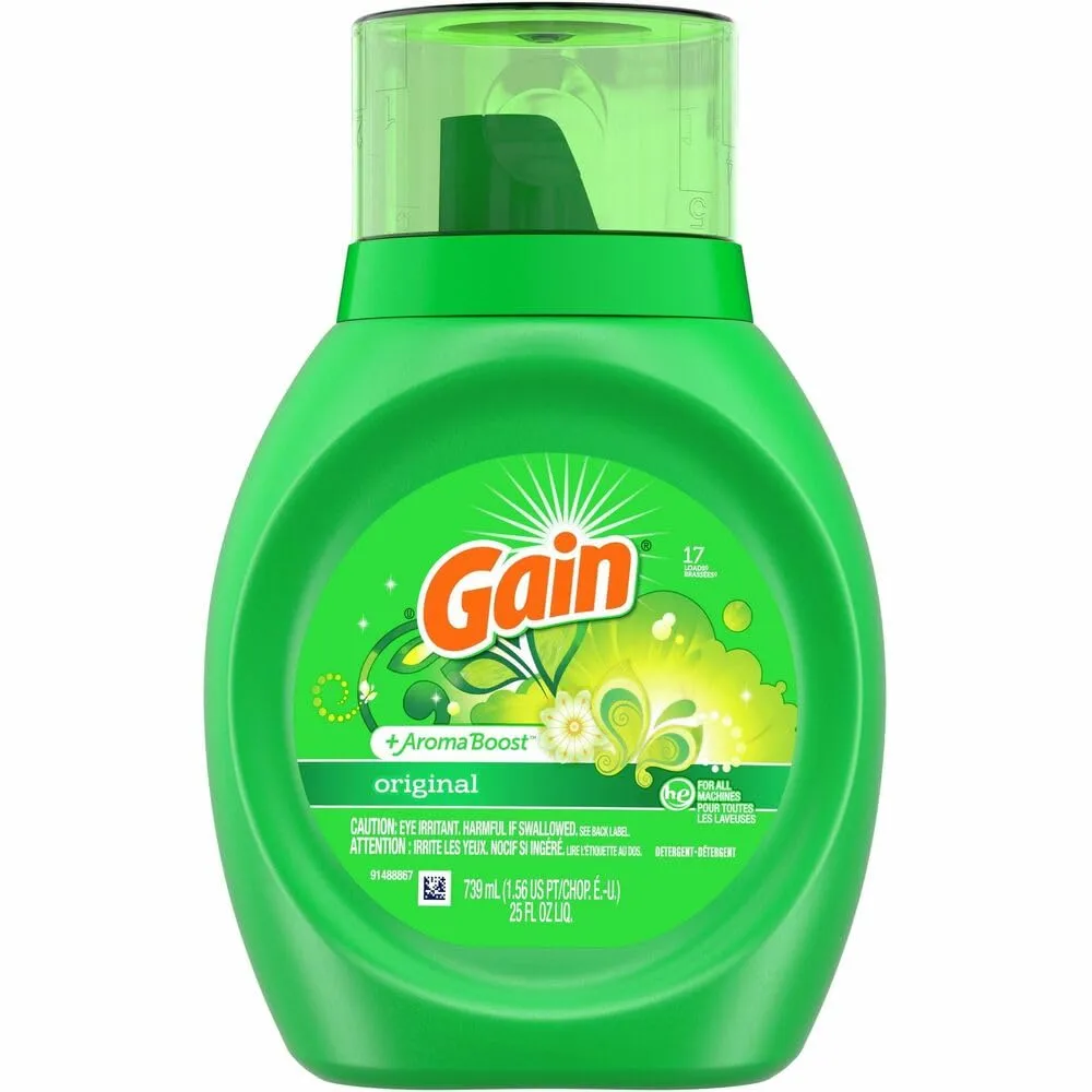 GAIN Liquid Laundry Detergent Original 16 Loads 25 Fl Oz, Pack of 6