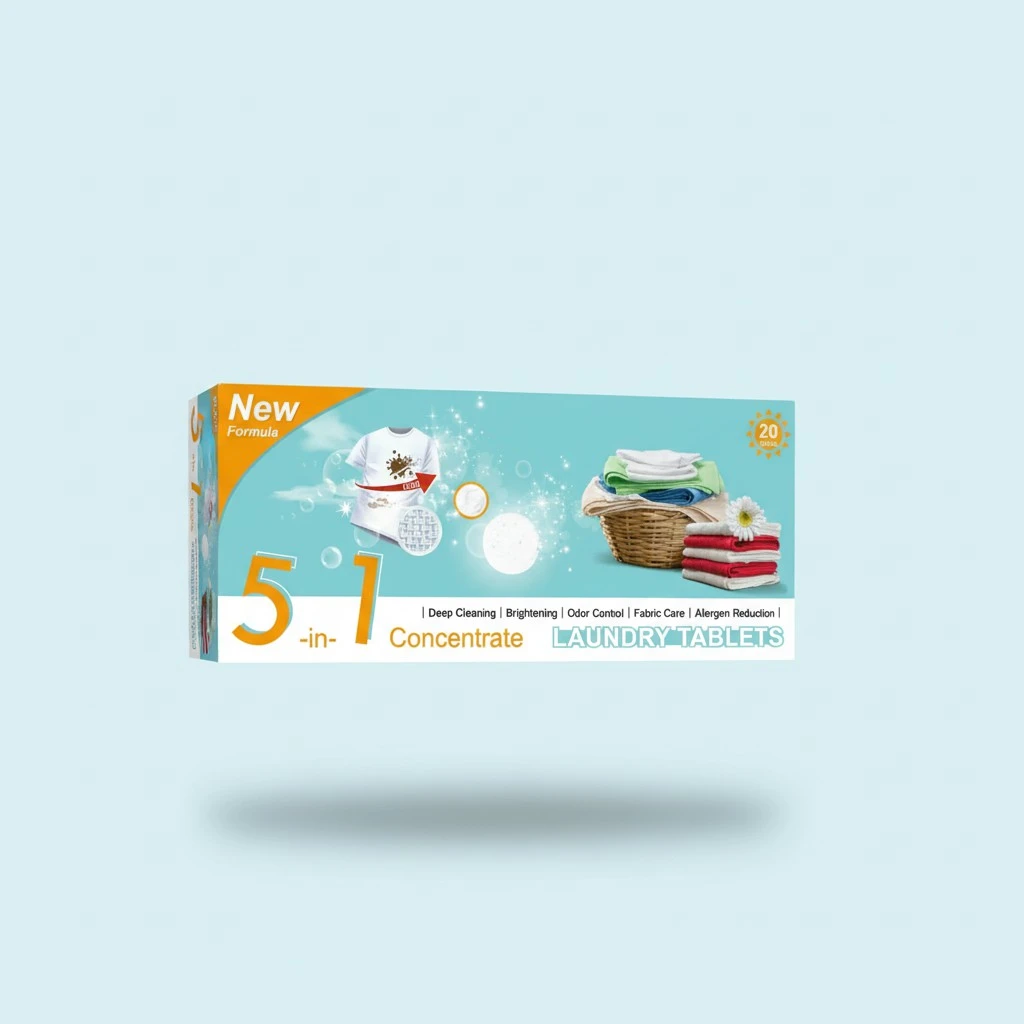 5-in-1 Laundry Tablets – Fresh Clean for Activewear & Humid Days,Perfect for Rainy, Humid & Indoor Drying