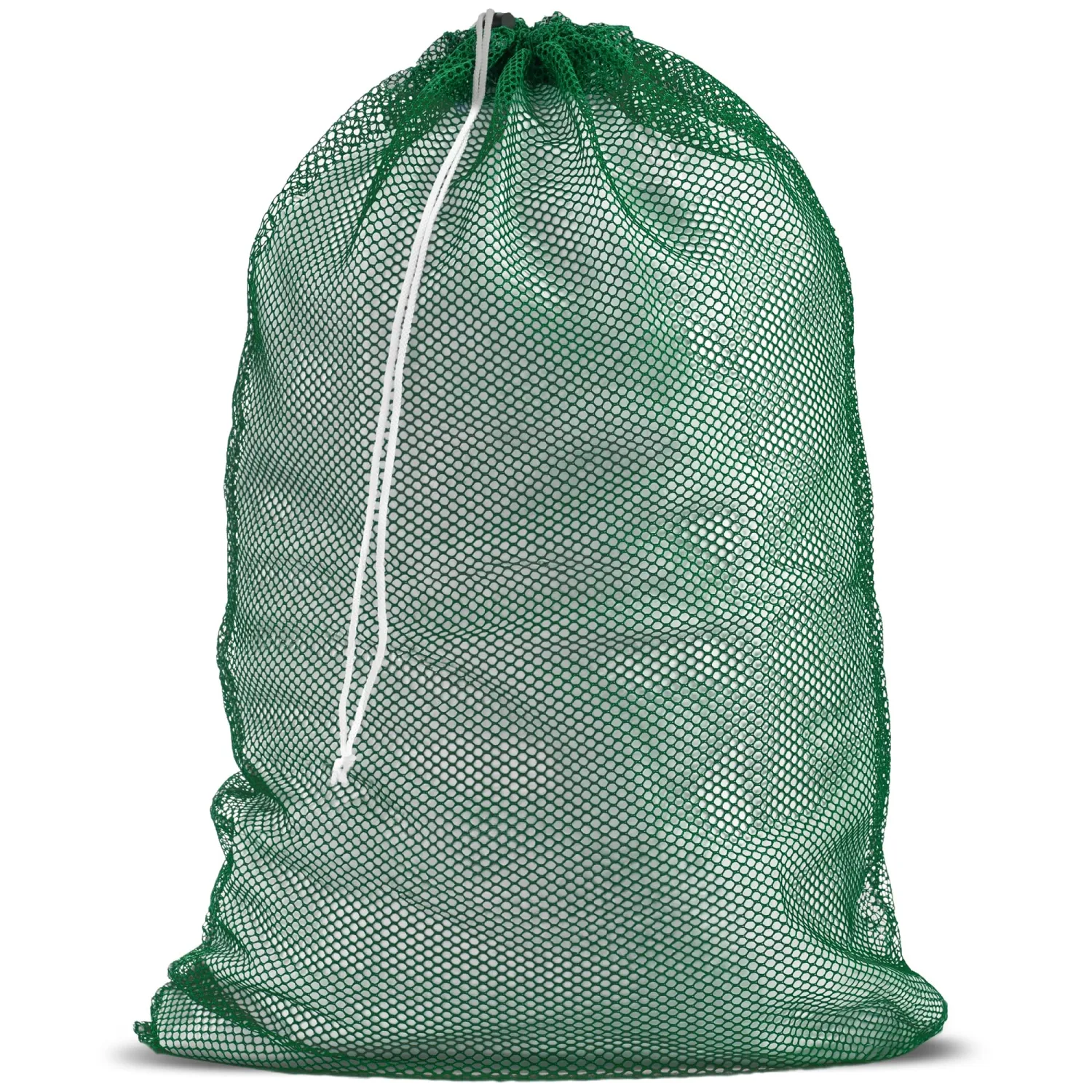 Mesh XL Laundry Bags - Large 24" x 36" - Durable, Machine Washable with Secure Drawstring Closure - Perfect for College Dorms, Laundromats, Apartments (Green)