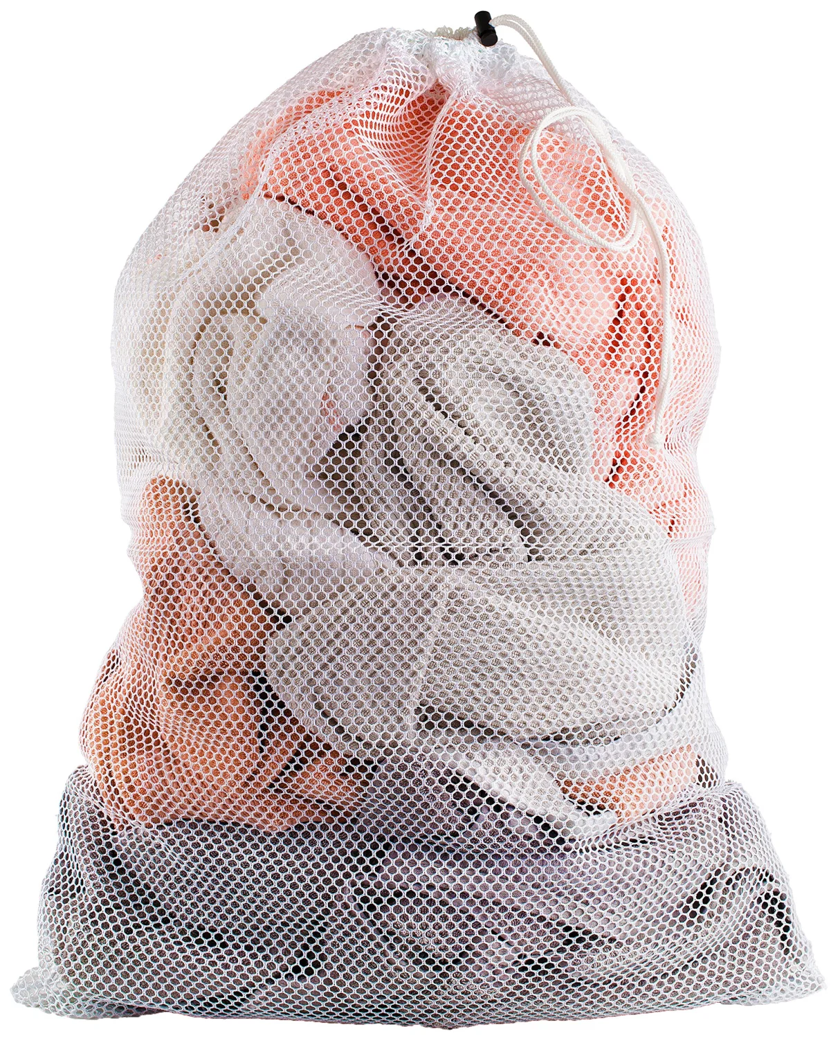 Mesh XL Laundry Bag - Large 24" x 36" - Durable, Machine Washable with Secure Drawstring Closure - Perfect for College Dorms, Laundromats, Apartments (White)