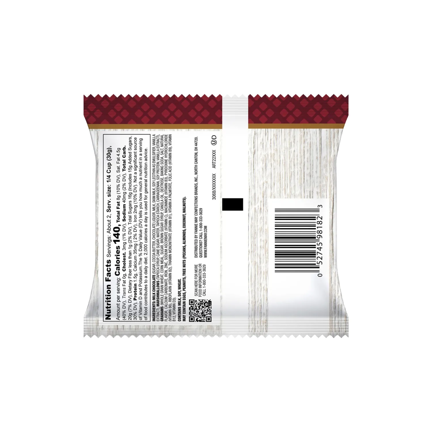 Fannie May 2oz S'mores Snack Mix Single Serve Bag